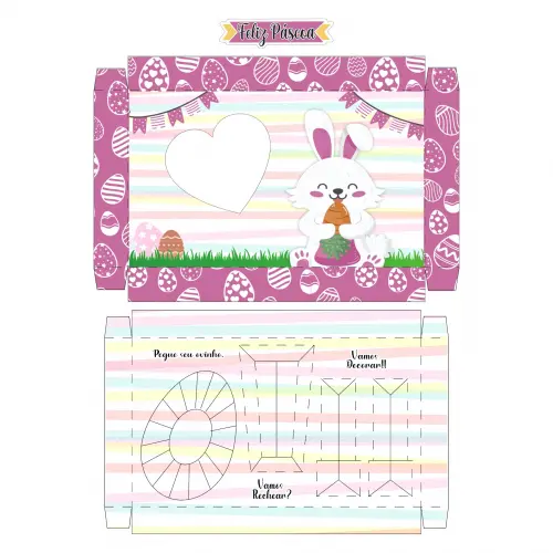 Arquivo de Corte Caixa Mini Confeiteiro Coelhinho 26 - STUDIO/PDF