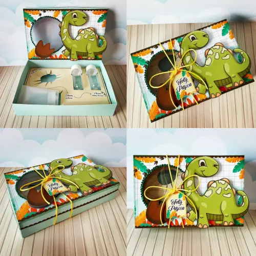 Arquivo de Corte Caixa Mini Confeiteiro Dinossauro 03 - STUDIO/PDF