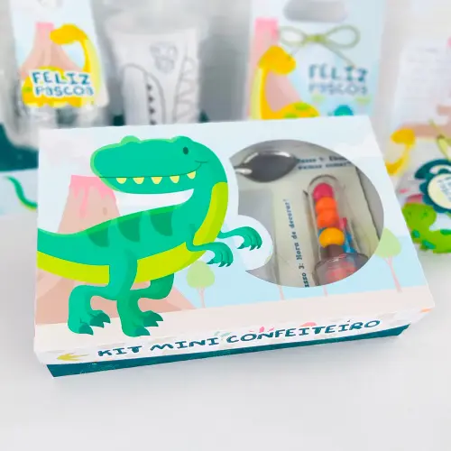 Arquivo de Corte Caixa Mini Confeiteiro Dinossauro 07 - STUDIO/PDF