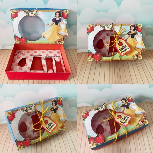 Arquivo de Corte Caixa Mini Confeiteiro Branca de Neve 05 - STUDIO/PDF/PNG