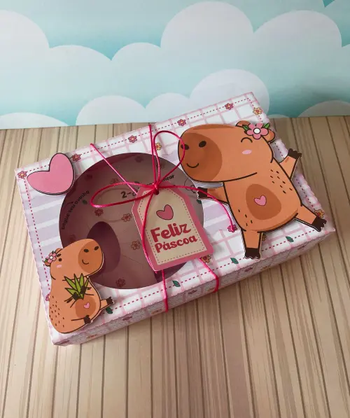 Arquivo de Corte Caixa Mini Confeiteiro Capivara 01 - STUDIO/PDF/