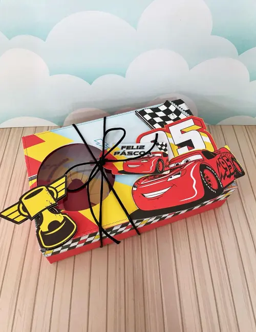 Arquivo de Corte Caixa Mini Confeiteiro Carros 08 - STUDIO/PNG