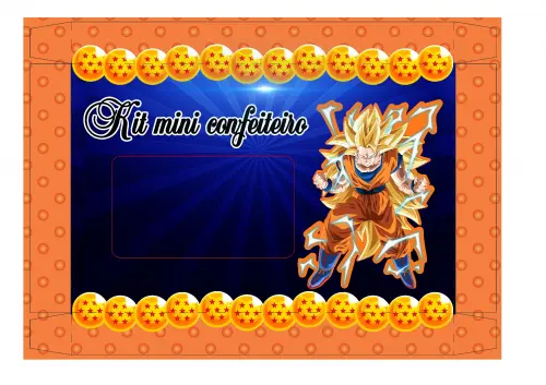 Arquivo de Corte Caixa Mini Confeiteiro Dragon Ball 04 - STUDIO/PDF