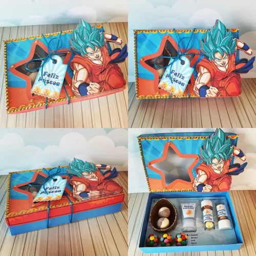 Arquivo de Corte Caixa Mini Confeiteiro Dragon Ball 06 - STUDIO/PDF/PNG