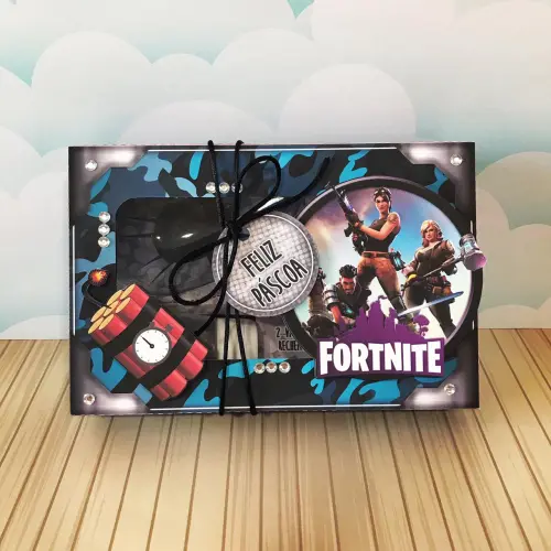 Arquivo de Corte Caixa Mini Confeiteiro Fortnite 01 - STUDIO/PDF/PNG