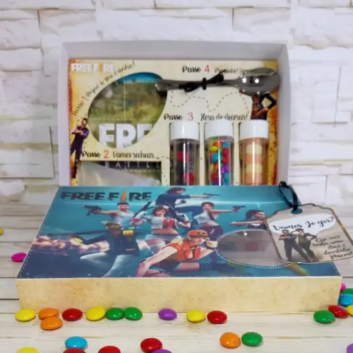 Arquivo de Corte Caixa Mini Confeiteiro FreeFire 03 - STUDIO/PDF