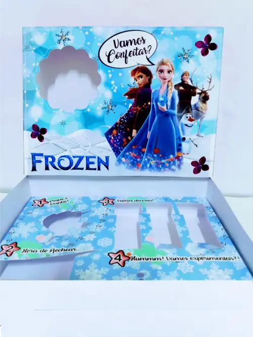 Arquivo de Corte Caixa Mini Confeiteiro Frozen 03 - STUDIO/PDF/PNG