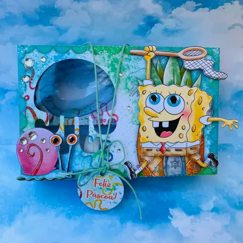 Arquivo de Corte Caixa Mini Confeiteiro Bob Esponja 02 - STUDIO/P