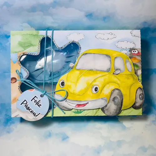 Arquivo de Corte Caixa Mini Confeiteiro Carrinhos 01 - STUDIO/PDF/PNG