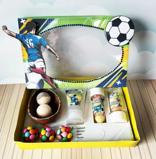 Arquivo de Corte Caixa Mini Confeiteiro Futebol 01 - STUDIO/PDF/P