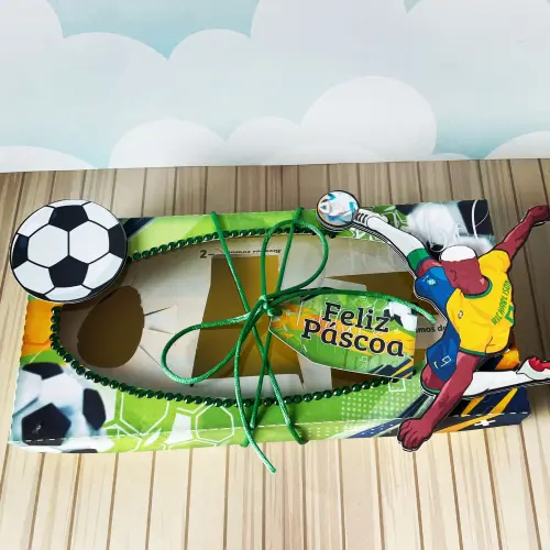 Arquivo de Corte Caixa Mini Confeiteiro Futebol 01 - STUDIO/PDF/PNG