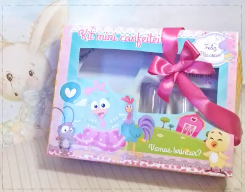 Arquivo de Corte Caixa Mini Confeiteiro Galinha Pintadinha 04 - STUDIO/PDF/JPG