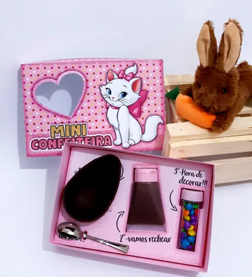 Arquivo de Corte Caixa Mini Confeiteiro Gatinha Marie 02 - STUDIO