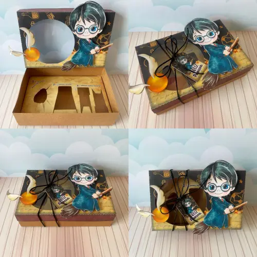 Arquivo de Corte Caixa Mini Confeiteiro Harry Potter 04 - STUDIO/PDF/PNG