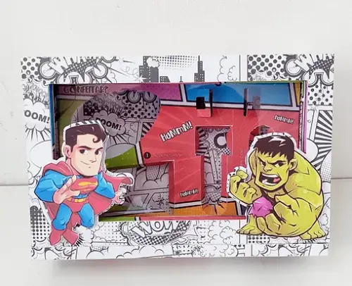 Arquivo de Corte Caixa Mini Confeiteiro Heróis 03 - STUDIO/PDF/P