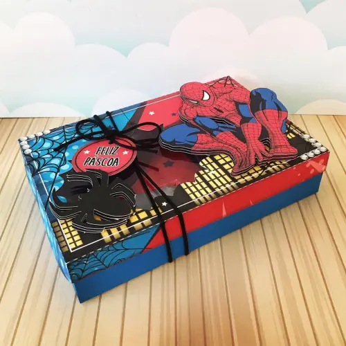 Arquivo de Corte Caixa Mini Confeiteiro Homem Aranha 01 - STUDIO/