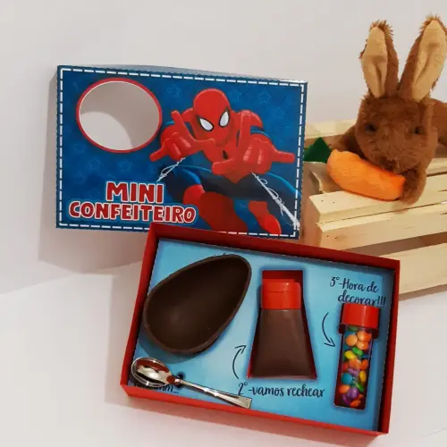 Arquivo de Corte Caixa Mini Confeiteiro Homem Aranha 03 - STUDIO/