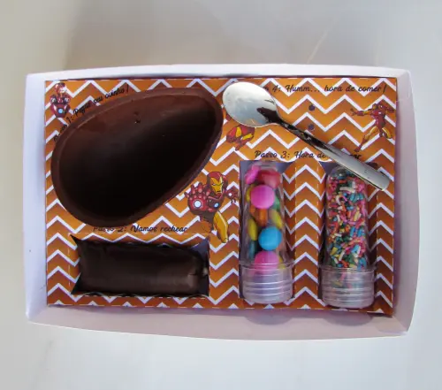 Arquivo de Corte Caixa Mini Confeiteiro Homem de Ferro 01 - STUDIO/PDF