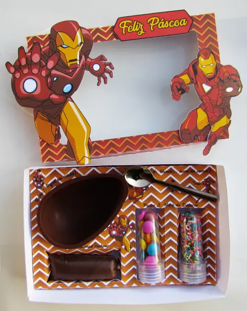 Arquivo de Corte Caixa Mini Confeiteiro Homem de Ferro 01 - STUDI