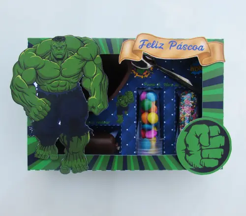 Arquivo de Corte Caixa Mini Confeiteiro HULK 01 - STUDIO/PDF