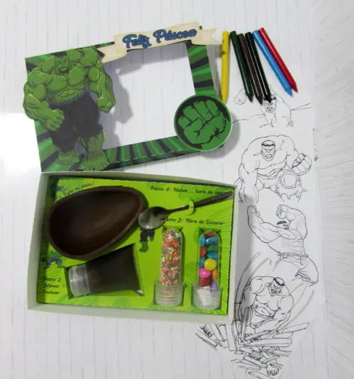 Arquivo de Corte Caixa Mini Confeiteiro HULK 04 - STUDIO/PDF