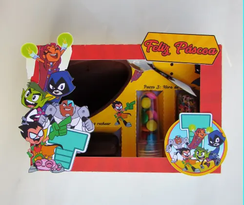 Arquivo de Corte Caixa Mini Confeiteiro Jovens Titãs 01 - STUDIO/PDF