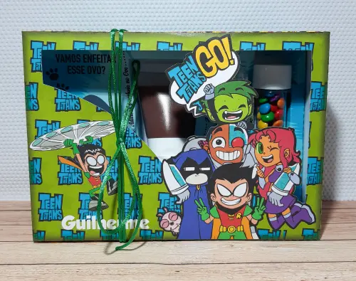 Arquivo de Corte Caixa Mini Confeiteiro Jovens Titãs 04 - STUDIO/PDF