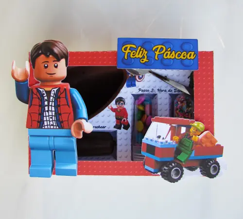 Arquivo de Corte Caixa Mini Confeiteiro LEGO 03 - STUDIO/PDF