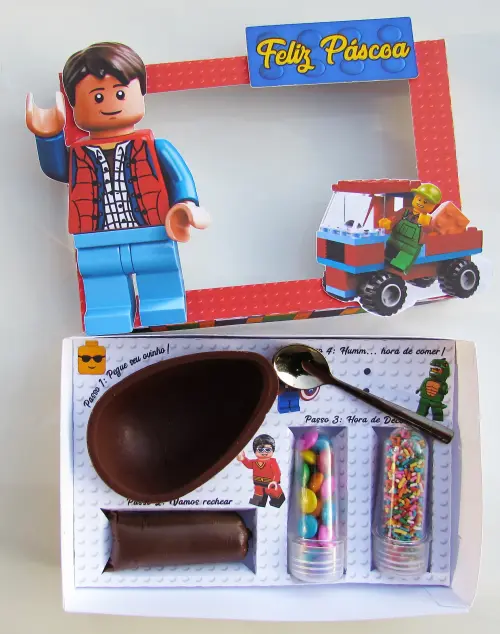 Arquivo de Corte Caixa Mini Confeiteiro LEGO 03 - STUDIO/PDF