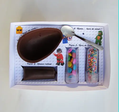 Arquivo de Corte Caixa Mini Confeiteiro LEGO 03 - STUDIO/PDF