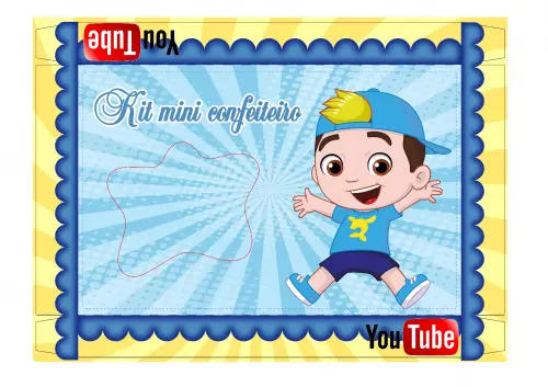 Arquivo de Corte Caixa Mini Confeiteiro Luccas Neto 05 - STUDIO/PDF