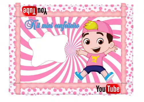 Arquivo de Corte Caixa Mini Confeiteiro Luccas Neto 06 Rosa - STUDIO/PDF