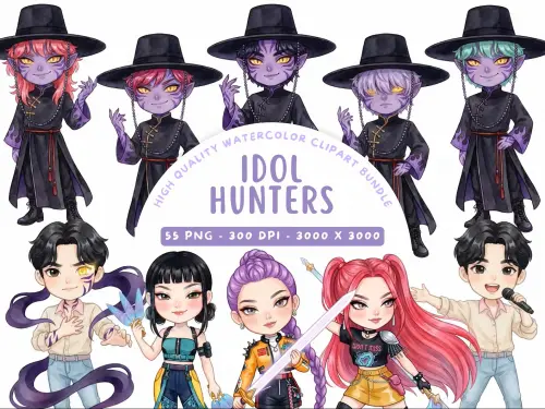 Kit Digital Png Guerreiras do K-Pop 06