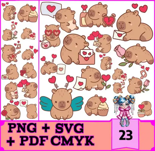 Kit Digital Png Capivara 06