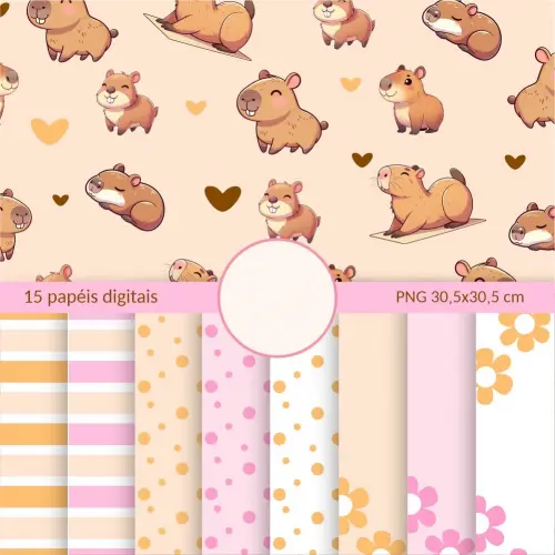 Kit Digital Png Capivara 07