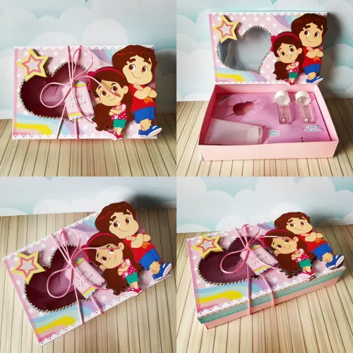 Arquivo de Corte Caixa Mini Confeiteiro Maria Clara e JP 02 - STUDIO/PDF/PNG