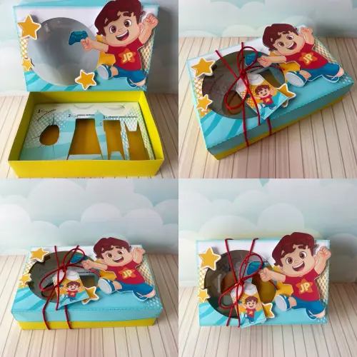 Arquivo de Corte Caixa Mini Confeiteiro Maria Clara e JP 04 - STUDIO/PDF/PNG