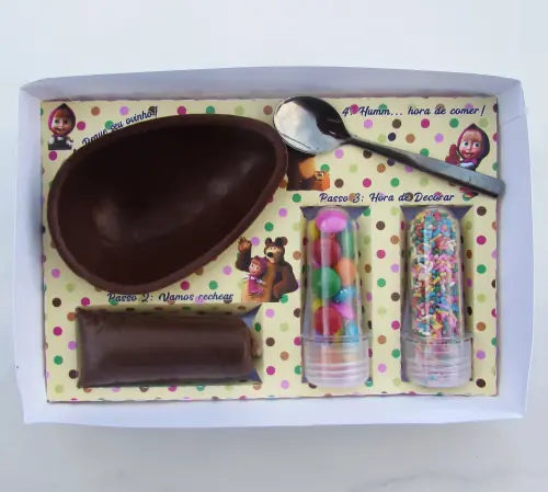 Arquivo de Corte Caixa Mini Confeiteiro Masha e o Urso 03 - STUDI