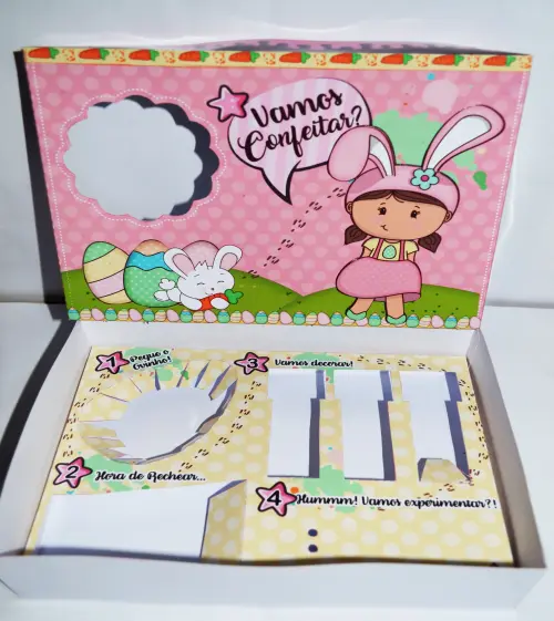 Arquivo de Corte Caixa Mini Confeiteiro Menina 01 - STUDIO/PDF