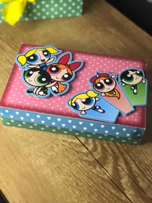 Arquivo de Corte Caixa Mini Confeiteiro Meninas Super Poderosas 0