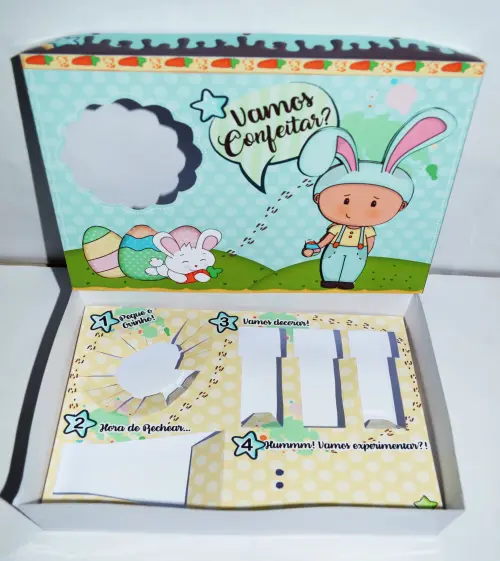 Arquivo de Corte Caixa Mini Confeiteiro Menino 01 - STUDIO/PDF