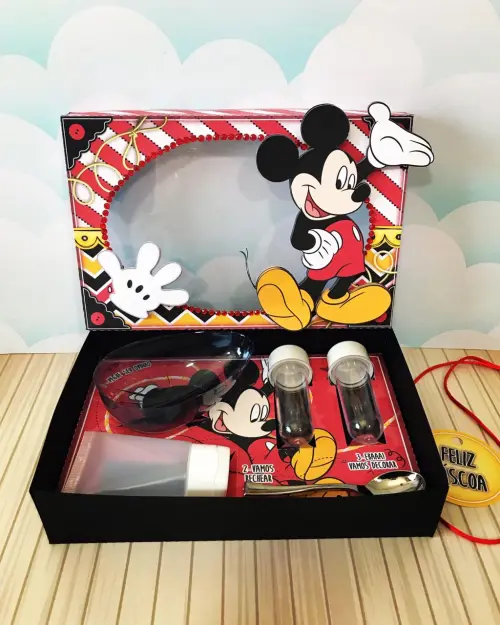 Arquivo de Corte Caixa Mini Confeiteiro Mickey 01 - STUDIO/PDF/PN