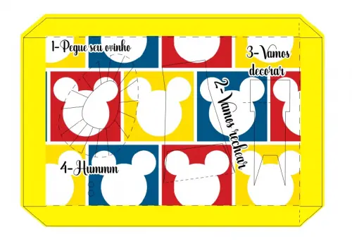 Arquivo de Corte Caixa Mini Confeiteiro Mickey 09 - STUDIO/PDF