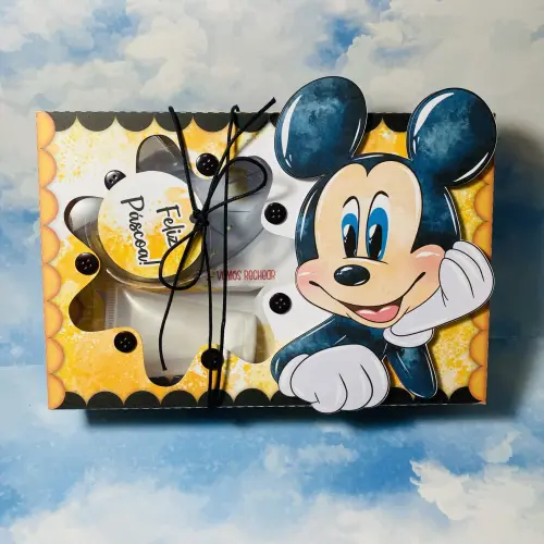 Arquivo de Corte Caixa Mini Confeiteiro Mickey 17 - STUDIO/PDF/PNG