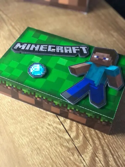 Arquivo de Corte Caixa Mini Confeiteiro Minecraft 07 - STUDIO/PDF