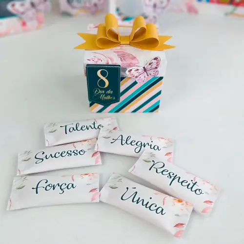 Arquivo de Corte Caixa para Balinhas Dia da Mulher - STUDIO/PDF
