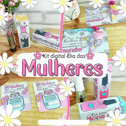 Arquivo de Corte KIT Dia da Mulher 21 - PNG/JPG