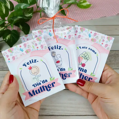 Arquivo de Corte Caixa para Bloquinho de Anotações Dia da Mulher - STUDIO/PDF/PNG