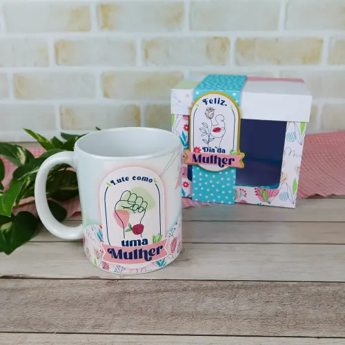 Arquivo de Corte Caixa Caneca Dia da Mulher - STUDIO/PDF