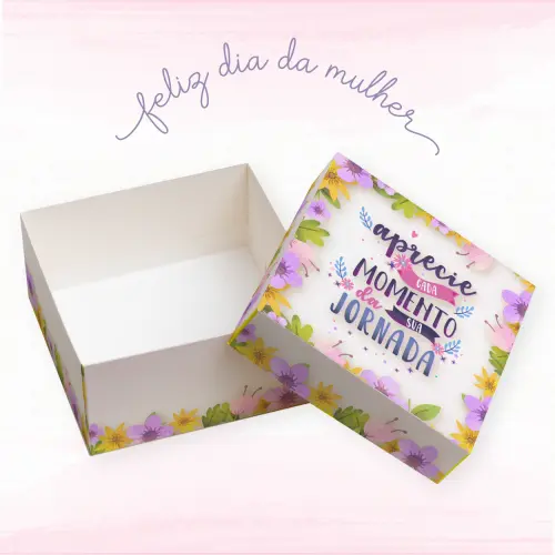 Arquivo de Corte Kit Caixa 4 Doces Dia da Mulher - STUDIO/PDF